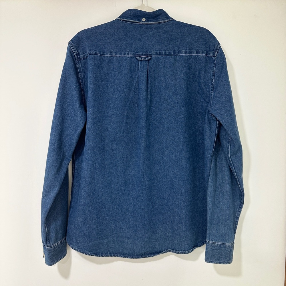 Larsson & Co Freddie Denim Shirt Mens Small Blue Long Sleeve Button Down Cotton - Picture 3 of 10